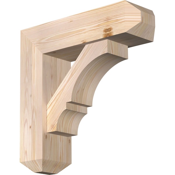 Ekena Millwork Balboa Craftsman Smooth Bracket w/ Offset Brace, Douglas Fir, 7 1/2"W x 26"D x 26"H BKT0806X26X26BOA04SDF - main